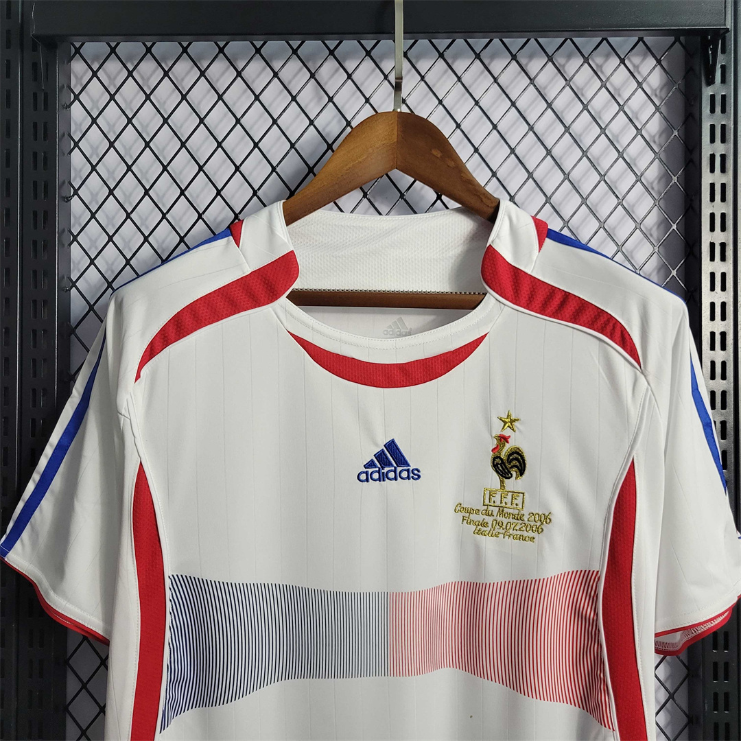 France Retro Soccer Jersey Away Custom Shirt World Cup 2006 - Image 6
