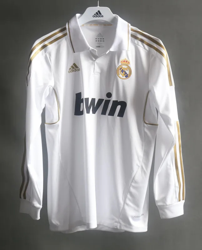 Real Madrid Retro Jersey Home Long Sleeve Soccer Shirt 2011/12 - Image 4