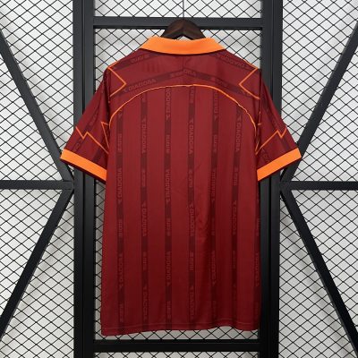 Alternative view of Roma Retro Soccer Jersey Home Custom Shirt 1999/00