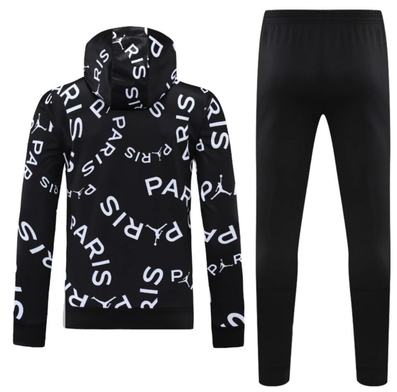 PSG Technical Hoodie Training Kit (Sweatshirt+Pants) Black 2025/26 - Image 2
