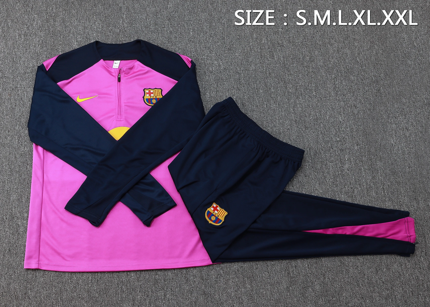 Barcelona Training Kit (Sweatshirt+Pants) Purple 2025/26 - Image 2
