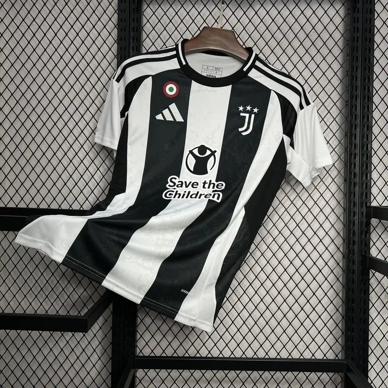 Juventus Soccer Jersey Home Custom Shirt 2024/25 - with Save the Children Sponsor - Image 3
