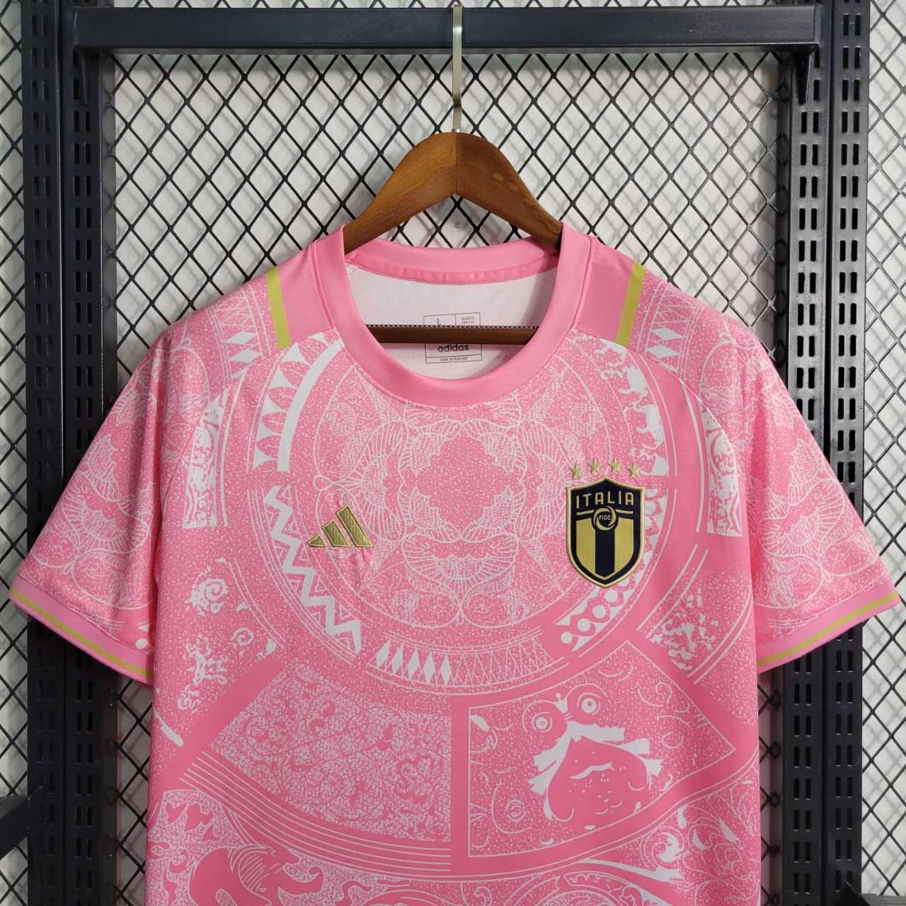 Italy Soccer Jersey Pink Special Edition Custom Shirt 2024 - Image 4