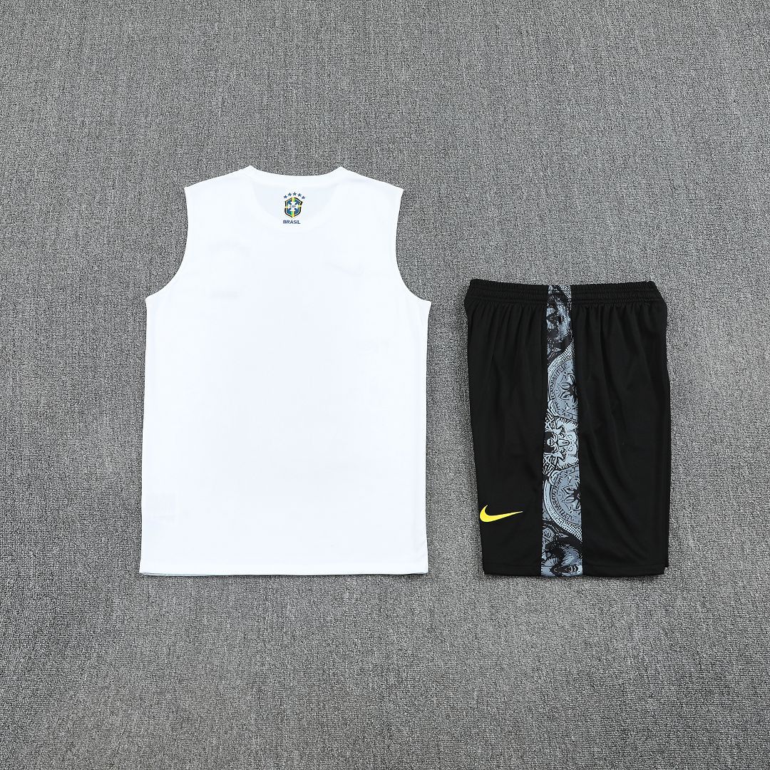 Brazil Sleeveless Training Kit White 2025 - Image 2