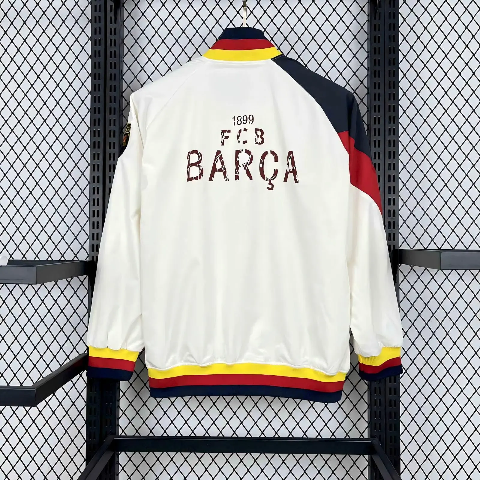Barcelona Windbreaker Jacket White 2025/26 - Image 2