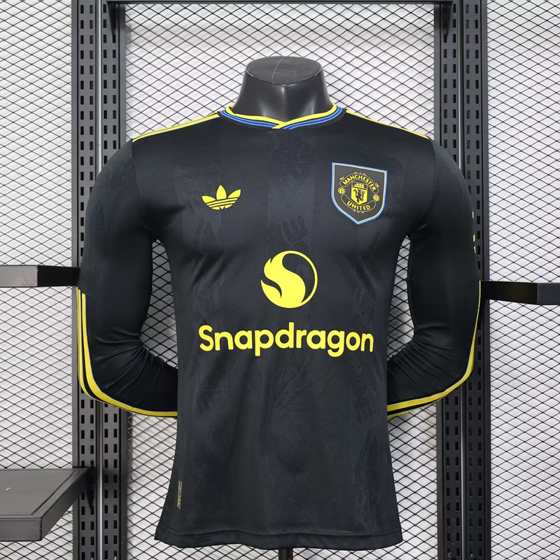 Manchester United Third Away Long Sleeve Jersey Shirt 2025/26