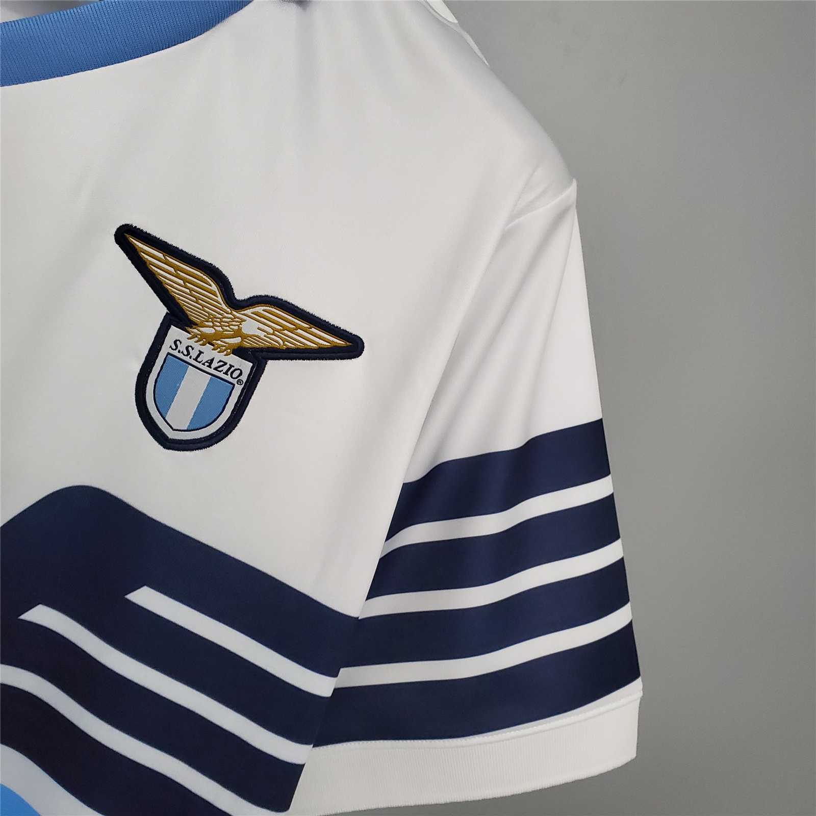 Lazio Retro Soccer Jersey Home Eagle Shirts Macron 115th Anniversary 2015/16 - Image 3