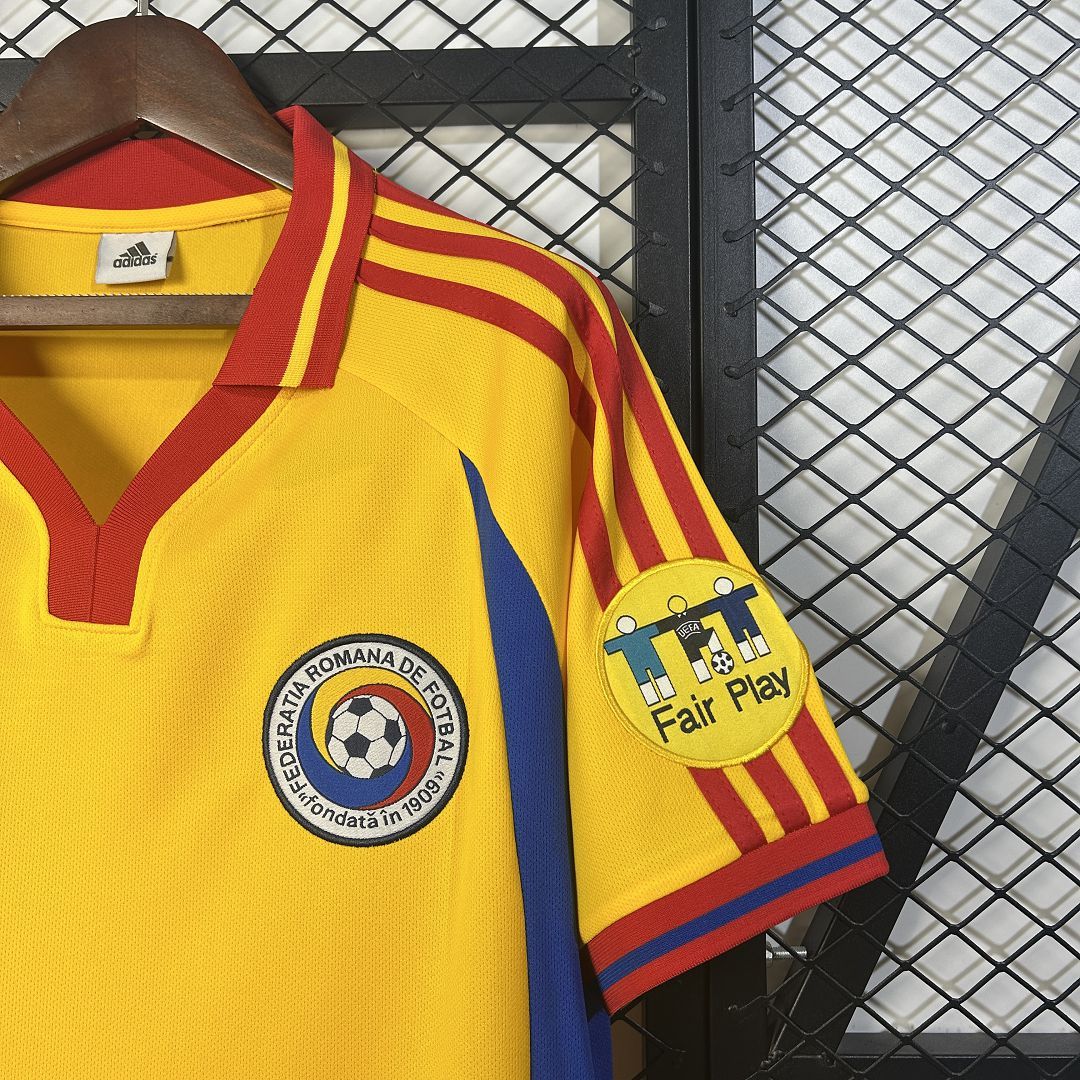 Romania Soccer Jersey Home Retro Jersey 2000 - Image 2
