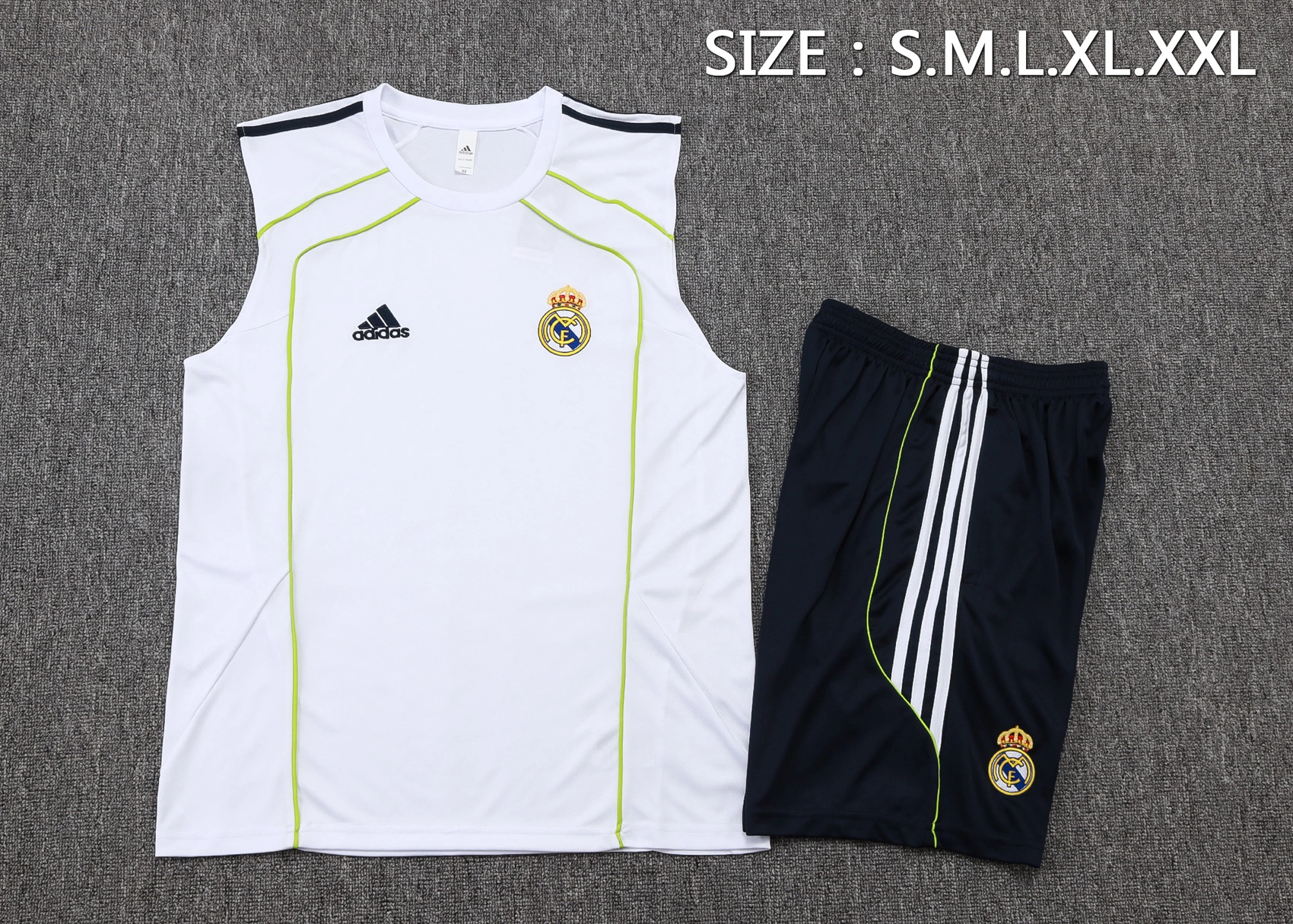 Real Madrid Sleeveless Training Kit White 2025/26 - Image 2