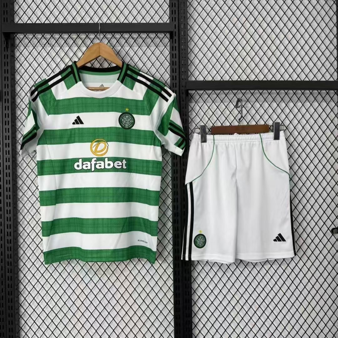Celtic Soccer Jersey Home Kids Kit Jersey+Shorts 2025/26