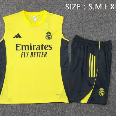 Alternative view of Real Madrid Sleeveless Training Kit Yellow 2025/26