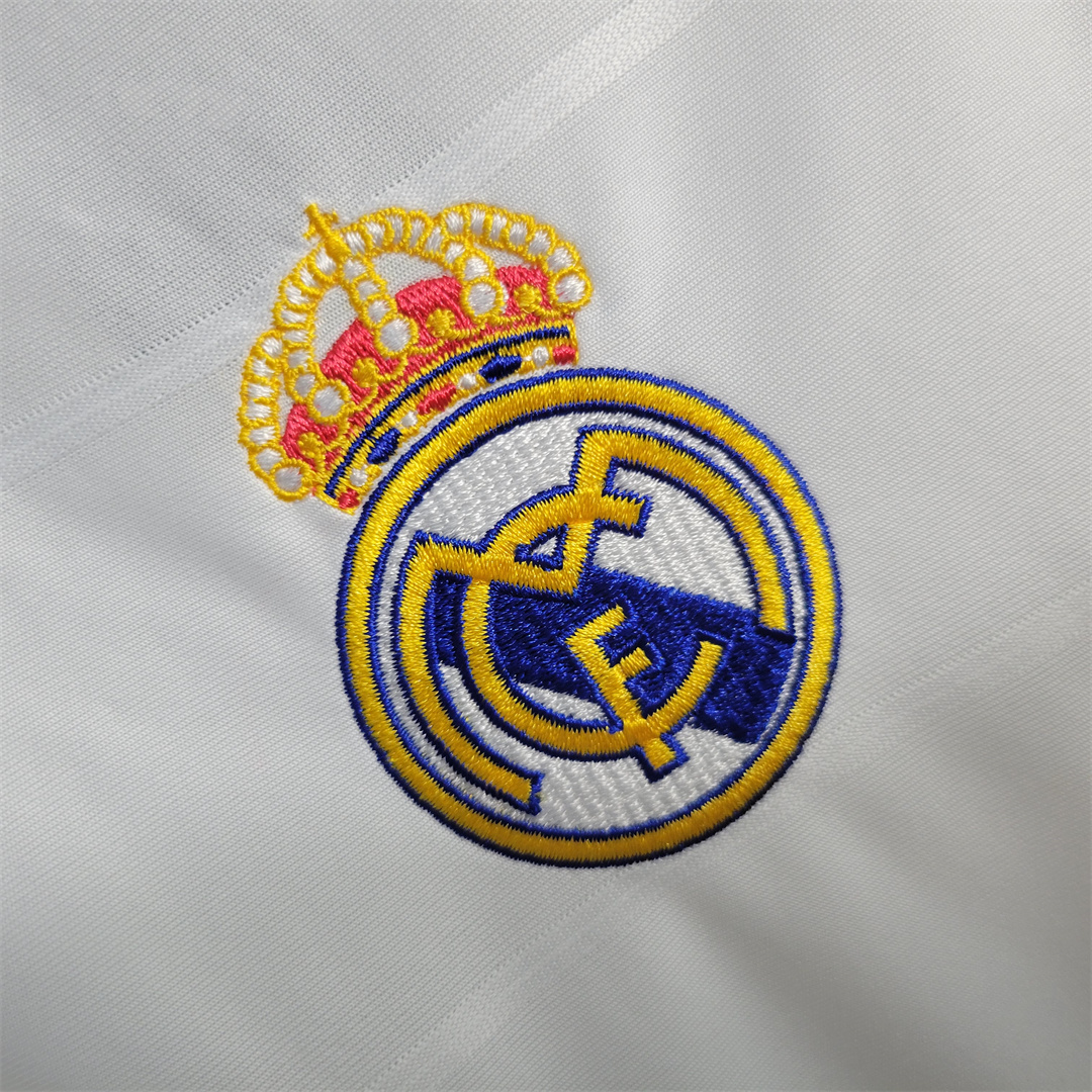 Real Madrid Retro Jersey Home Custom Long Sleeve Soccer Shirt 2013/14 - Image 4