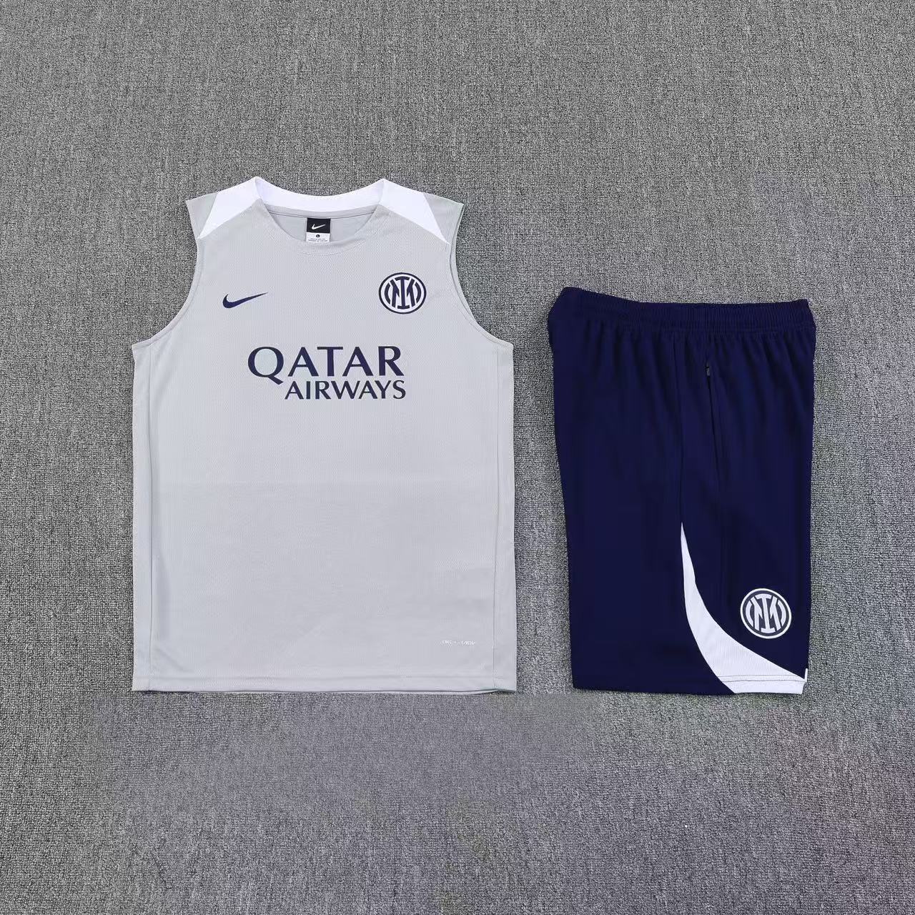 Inter Milan Sleeveless Training Kit Gray 2025/26 - Image 4