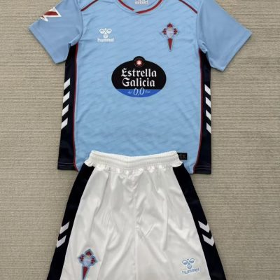 Celta Vigo Soccer Jersey Home Kids Kit Jersey+Shorts 2025/26