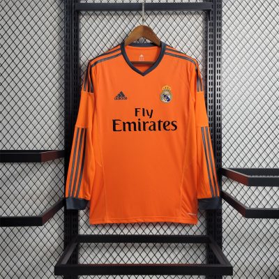 Real Madrid Retro Jersey Third Away Long Sleeve Custom Soccer Shirt 2013/14