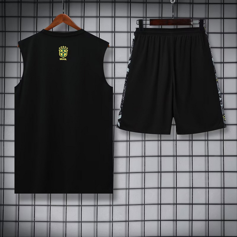 Brazil Sleeveless Training Kit Black 2025 - Image 3