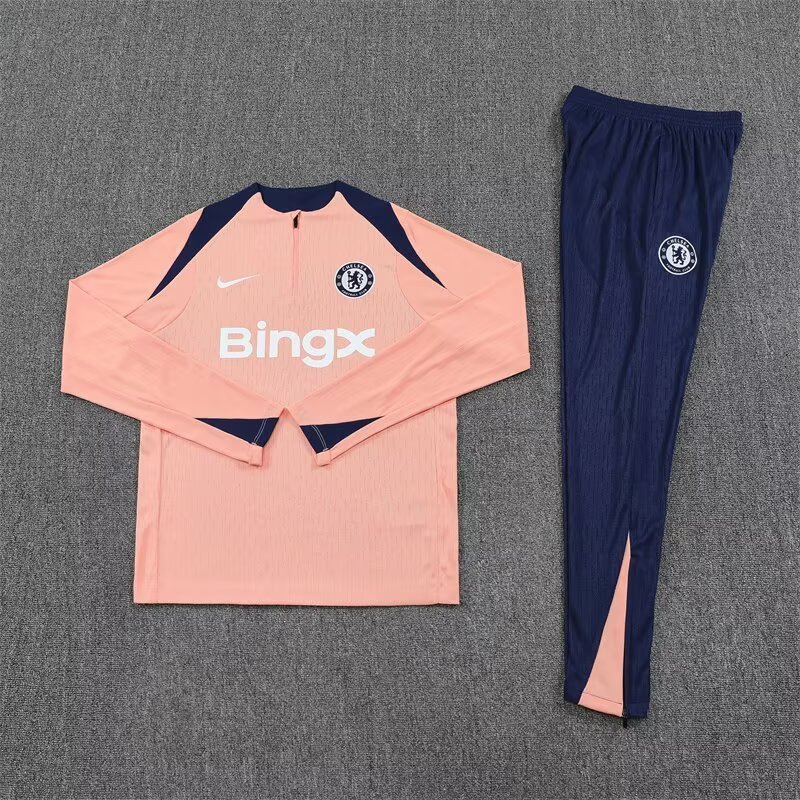 Chelsea Training Kit (Sweatshirt+Pants) Orange 2025/26 - Player Version - Image 3