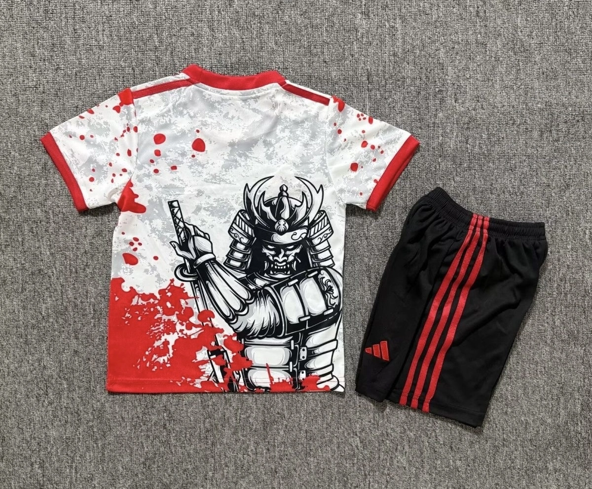 Japan Soccer Jersey Samurai Special Edition Kids Kit Jersey+Shorts 2025 - Image 2