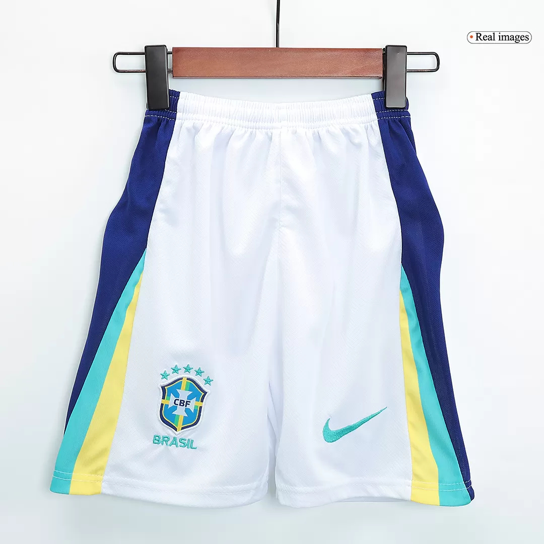 Brazil Away Soccer Uniform Kids Kit Jersey+Shorts Copa America 2024 - Image 6