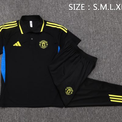 Alternative view of Manchester United Training Kit (Polo+Pants) Black 2025/26