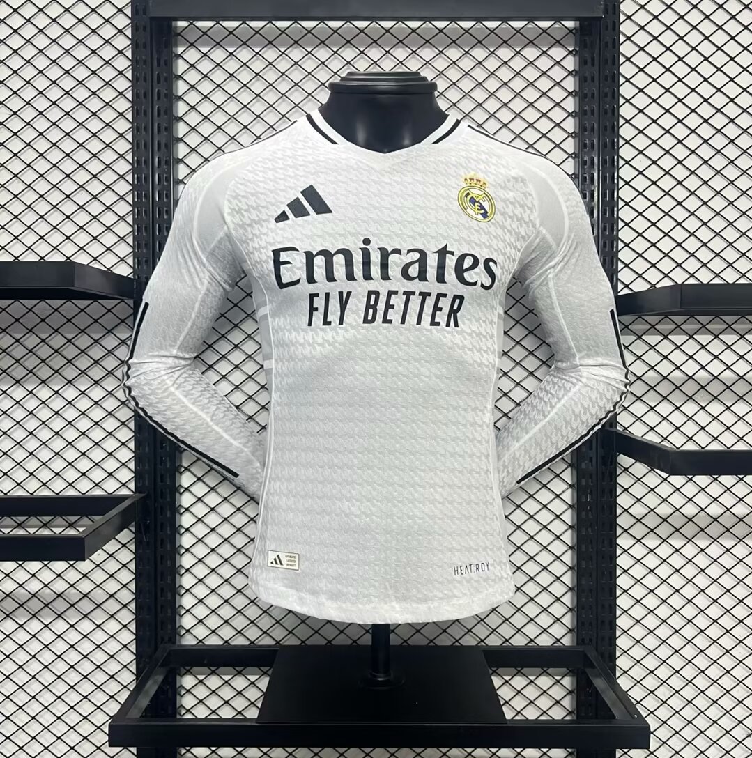 Real Madrid Soccer Jersey Home Long Sleeve Shirt 2024/25