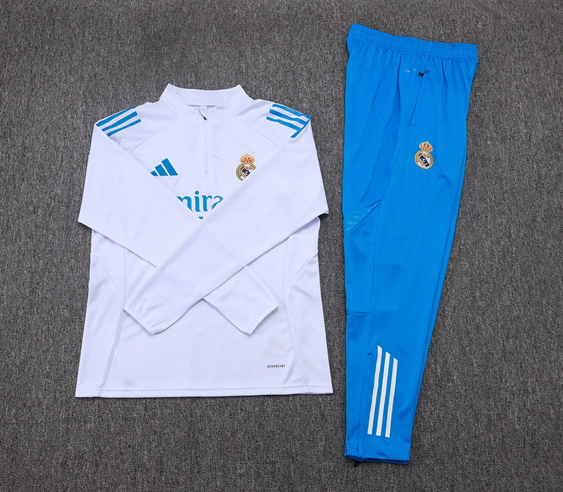 Real Madrid Training Kit (Sweatshirt+Pants) White 2025/26 - Image 2