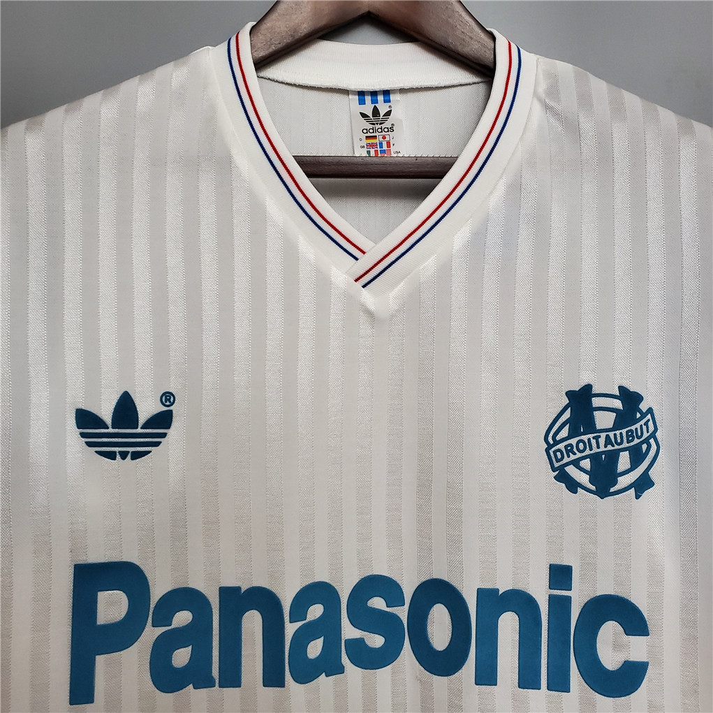 Marseille Retro Soccer Jersey Home Custom Shirt 1989-91 - Image 3