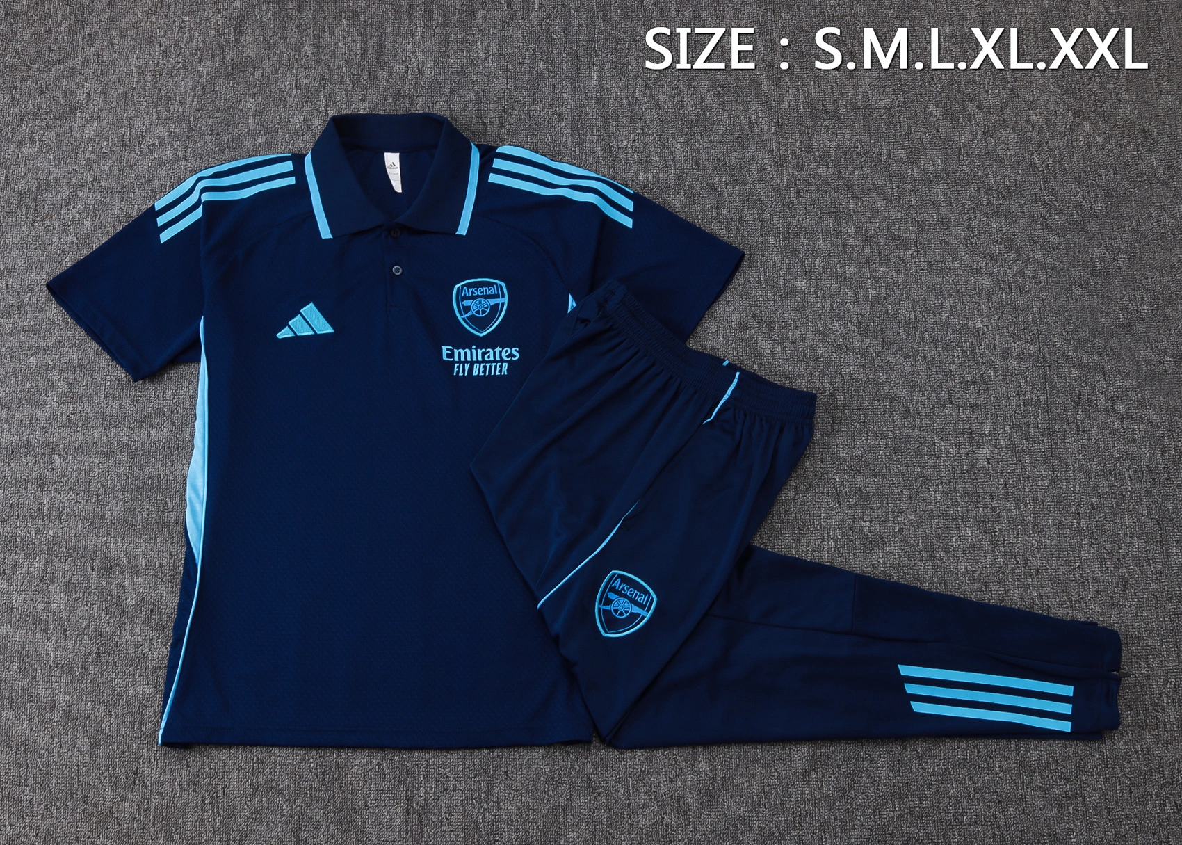 Arsenal Training Kit (Polo+Pants) Royalblue 2025/26 - Image 2