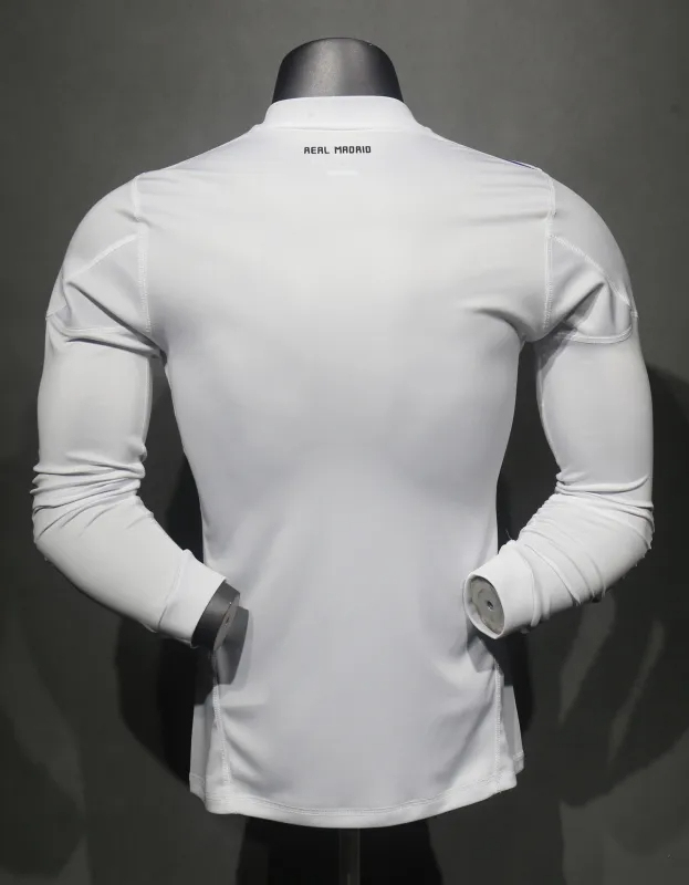 Real Madrid Retro Jersey Home Long Sleeve Soccer Shirt 2010/11 - Image 2
