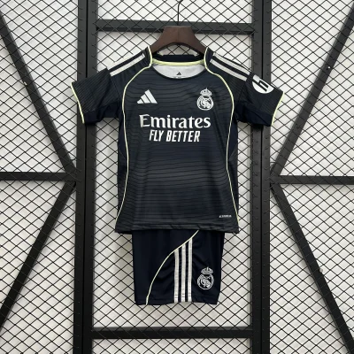 Real Madrid Soccer Jersey Away Kids Kit Jersey+Shorts 2025/26