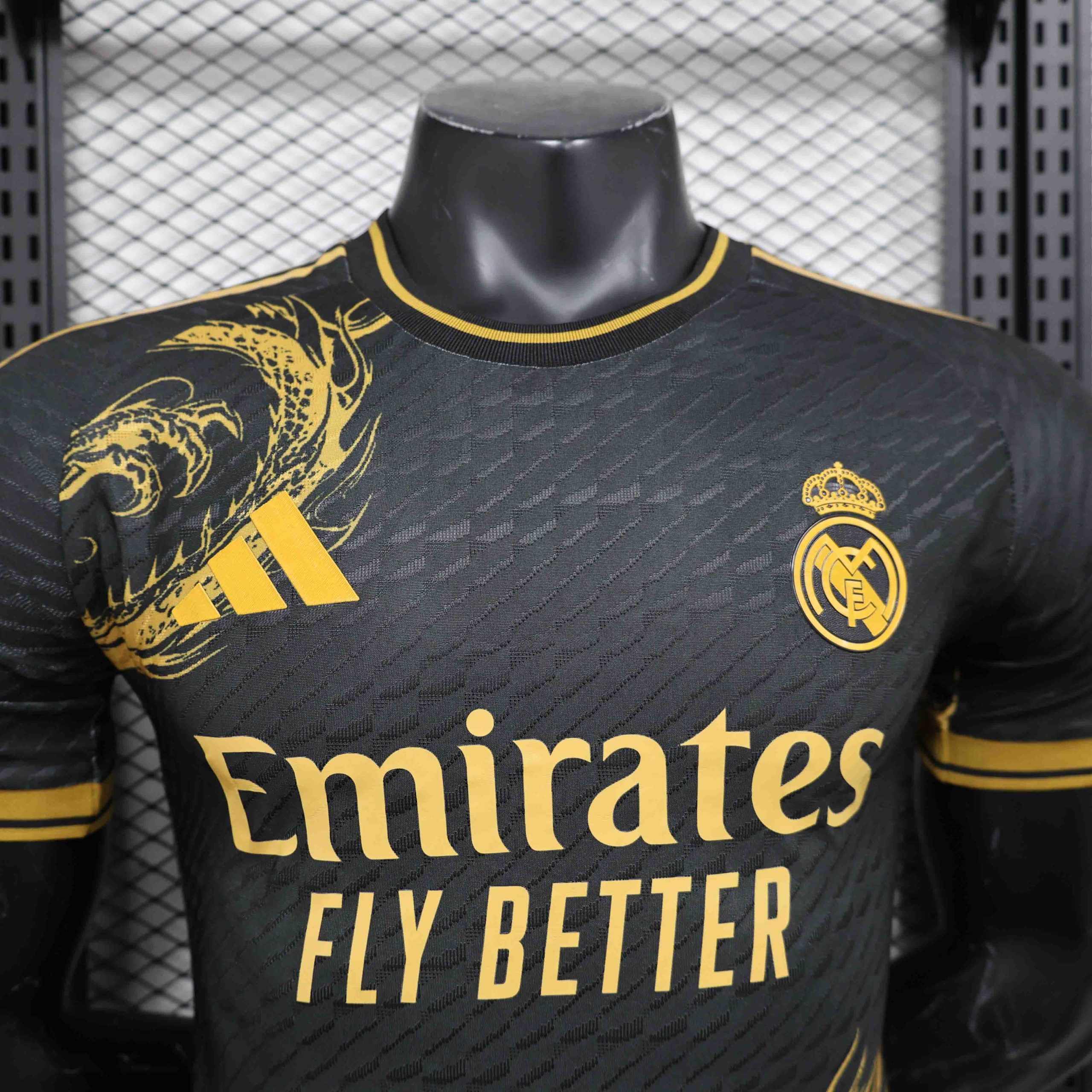 Real Madrid Soccer Jersey Golden Dragon Special Edition Shirt 2024/25 - Image 3