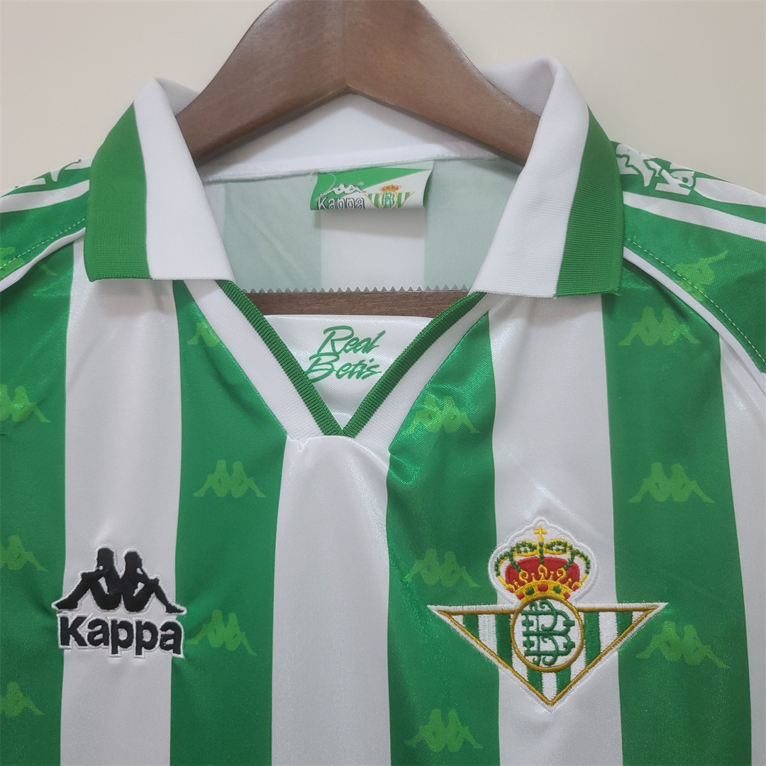 Real Betis Retro Jersey Home Long Sleeve Soccer Shirt 1995/97 - Image 4