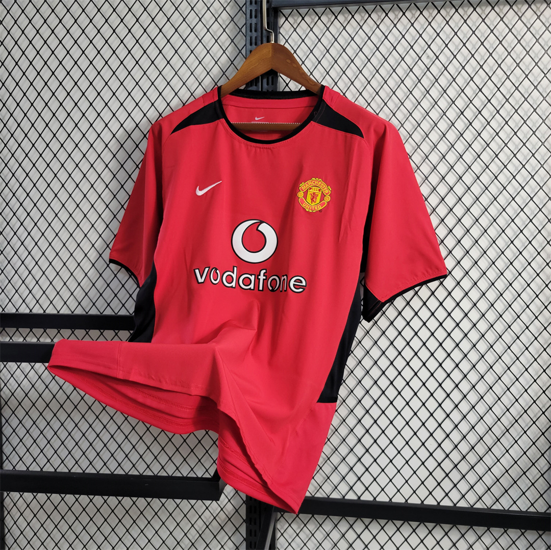 Manchester United Retro Home Football Jersey Shirt 2002/04 - Image 2