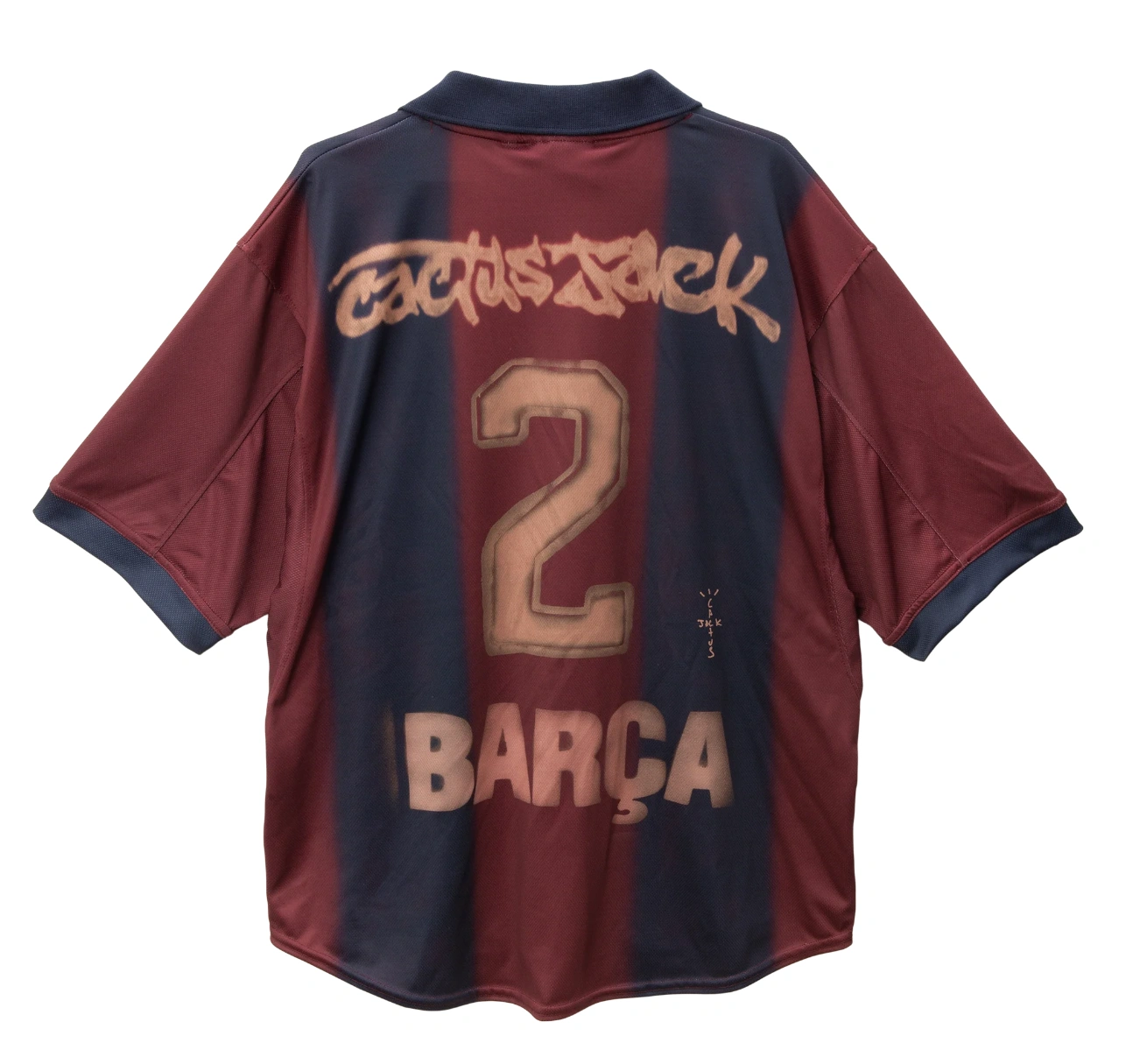 CJ X FC BARCELONA RETRO 2000/01 HOME SKELETON JERSEY - Image 2