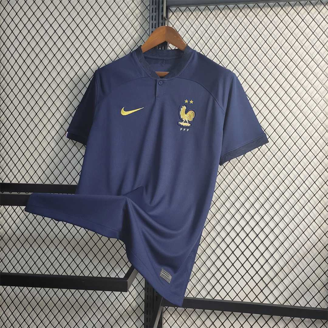 France Retro Soccer Jersey Home Custom Shirt World Cup 2022 - Image 3