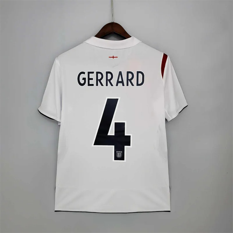 England Retro Soccer Jersey Home Custom Shirt World Cup 2006 - Image 2