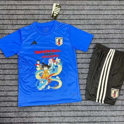 Japan Soccer Jersey Dragon Ball Special Edition Kids Kit Jersey+Shorts 2025