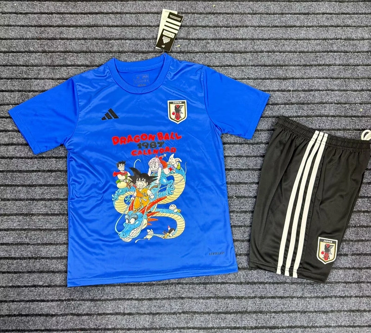 Japan Soccer Jersey Dragon Ball Special Edition Kids Kit Jersey+Shorts 2025