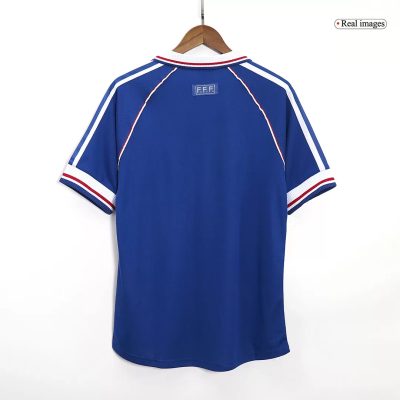 Alternative view of France Retro Soccer Jersey Home Custom Shirt 1998