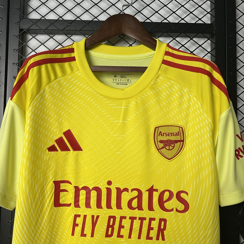 Arsenal Soccer Jersey Goalkeeper Yellow Custom Shirt 2025/26 - Image 4