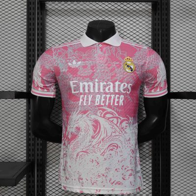 Real Madrid Soccer Jersey Dragon Pink Special Edition Shirt 2025/26