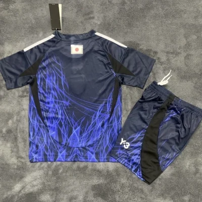 Alternative view of Japan X Y-3 Soccer Jersey Home Kids Kit Jersey+Shorts 2024-25