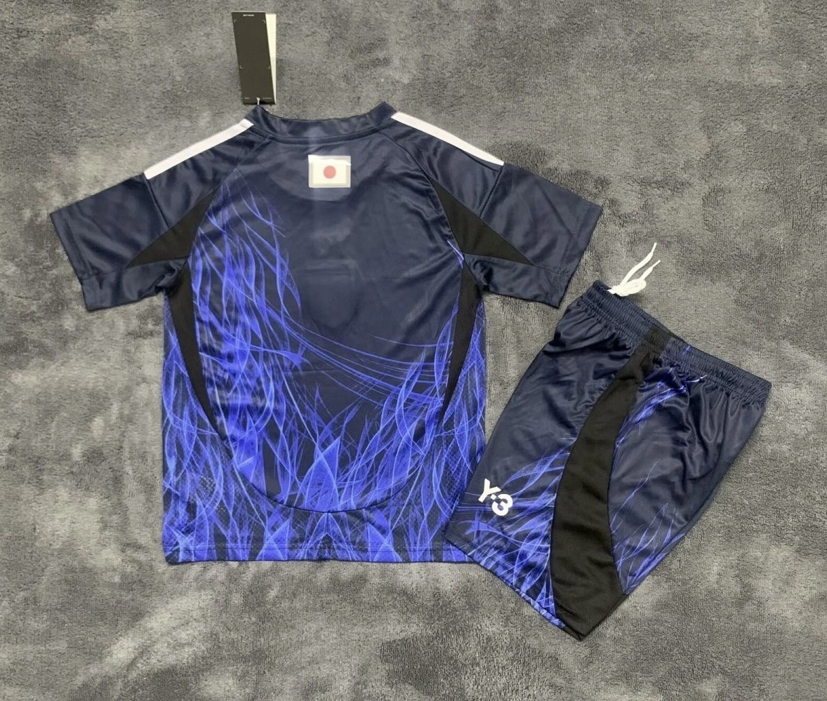 Japan X Y-3 Soccer Jersey Home Kids Kit Jersey+Shorts 2024-25 - Image 2