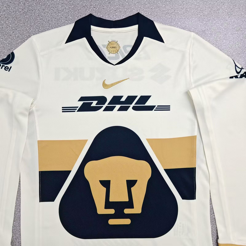 Pumas UNAM Soccer Jersey Home Long Sleeve Custom Shirt 2025-26 - Image 3