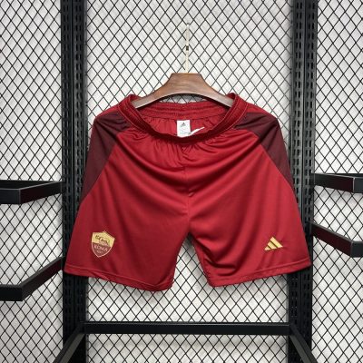 Roma Soccer Jersey Home Custom Shorts 2024/25