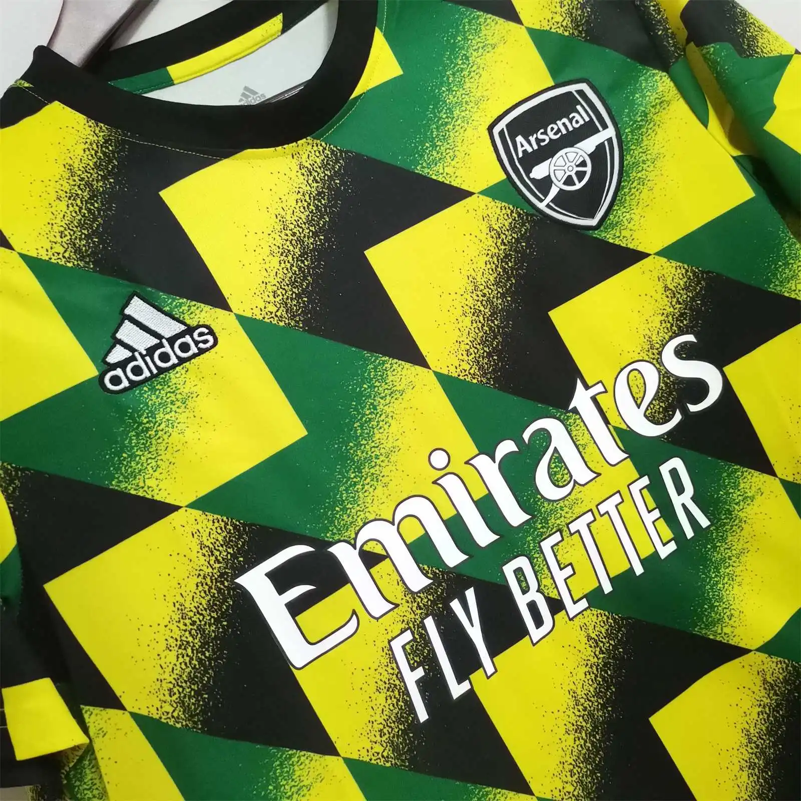 Arsenal Soccer Jersey Pre-Match Custom Shirt 2022/23 - Inspired by Jamaica - Image 3
