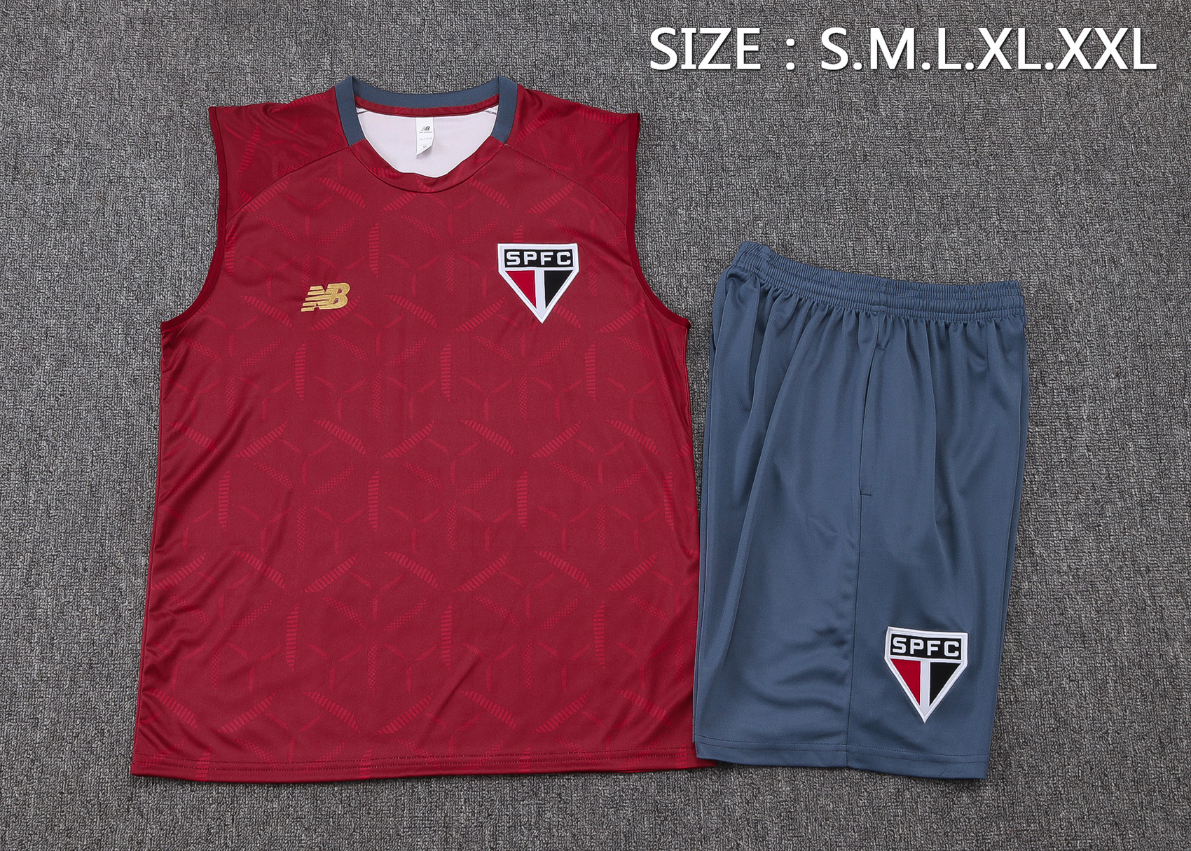 Sao Paulo FC Sleeveless Training Kit Red 2025 - Image 4