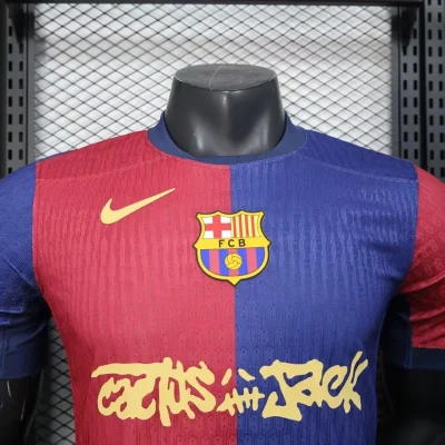 Alternative view of Soccer Jersey Barcelona Home x Travis Scott Shirt 2024/25
