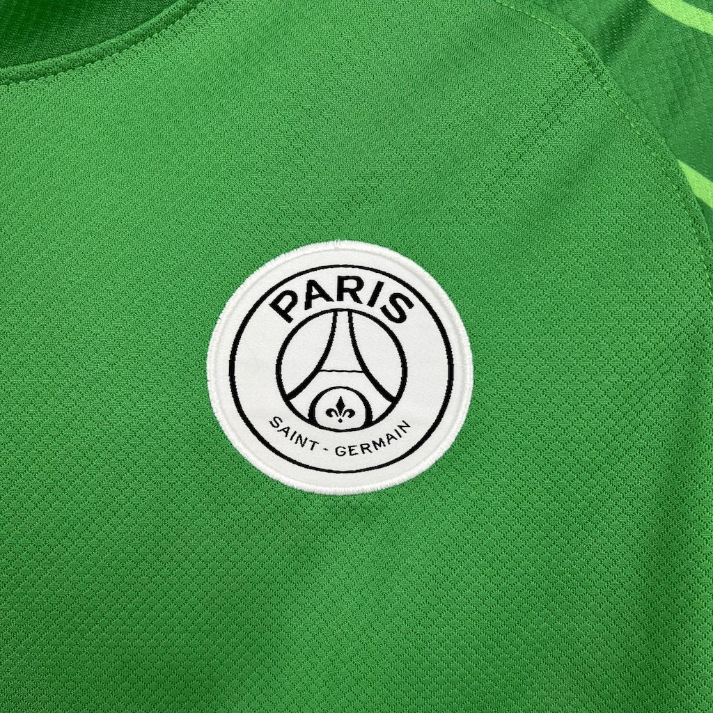 PSG Soccer Jersey Green Custom Long Sleeve Shirt 2025/26 - Image 3