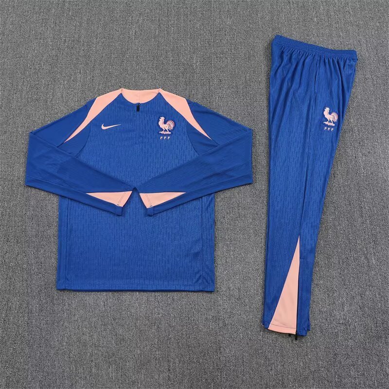 France Training Kit (Jacket+Pants) Blue 2025 - Player Version - Image 3
